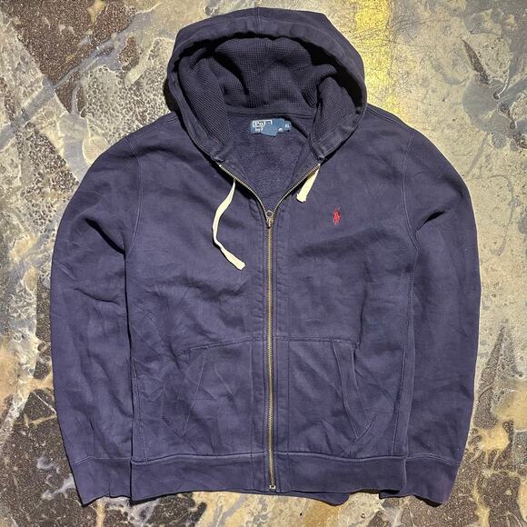 Polo Ralph Lauren Zip-Up Hoodie – Navy Blue – XL - Picture 1 of 5